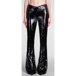 Blumarine Sequin Embroidered Flared Trouser in Black NWT Size 38/2